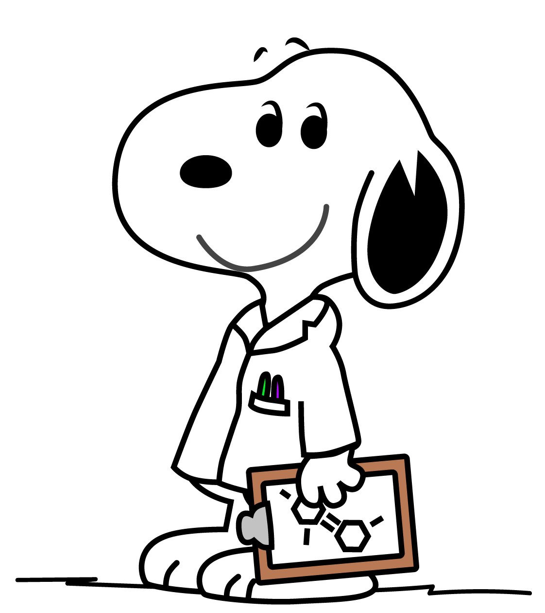 snoopy-scientist-left